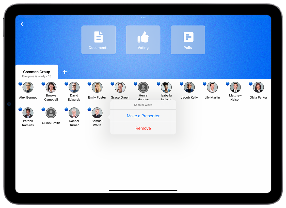 Organizer UI